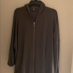 Long sleeve hooded top, Olive color